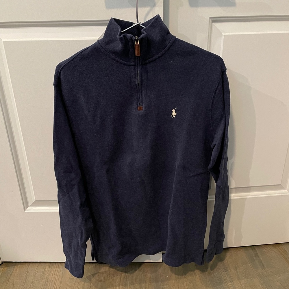 Ralph Lauren quarter zip sweater navy blue